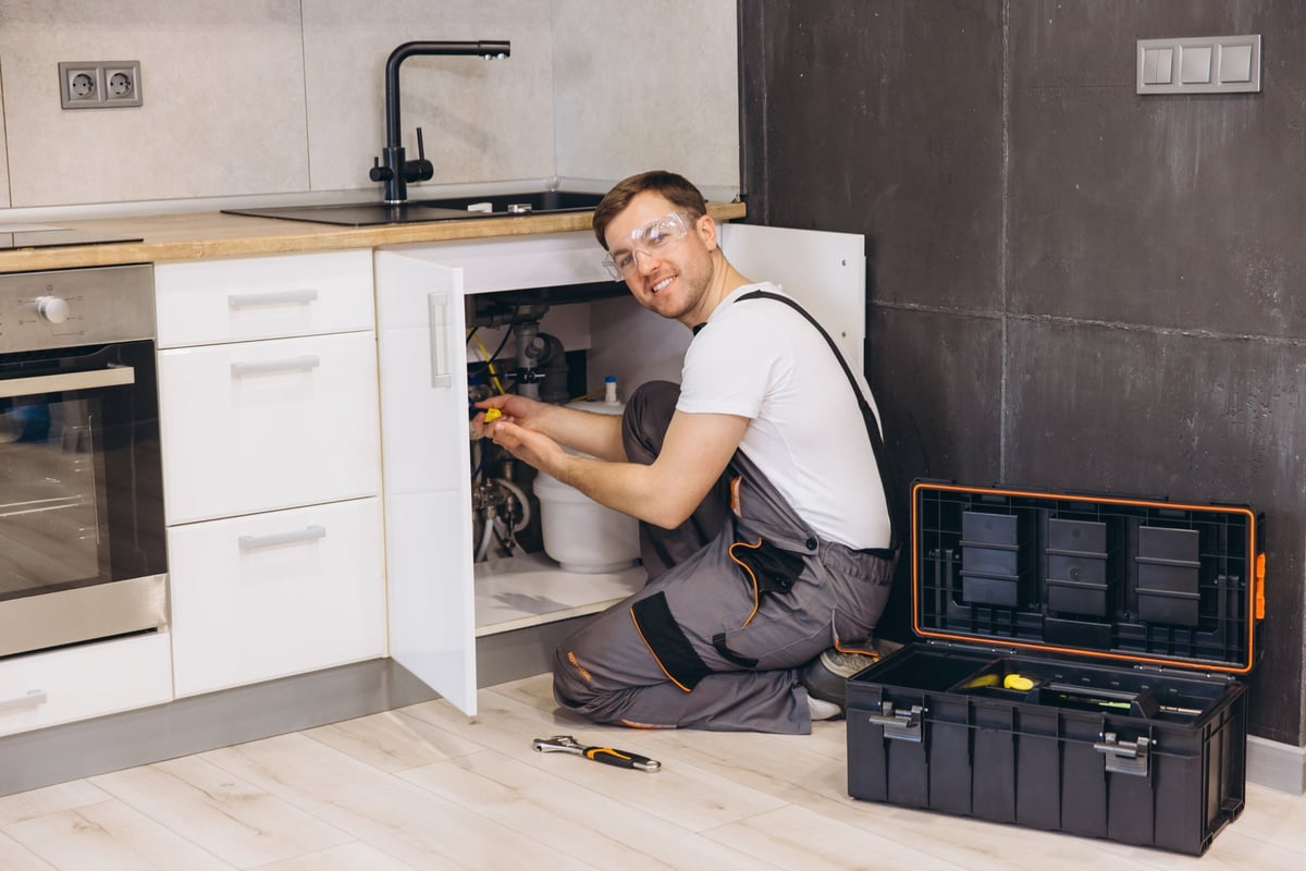 Professional plumber ready to serve